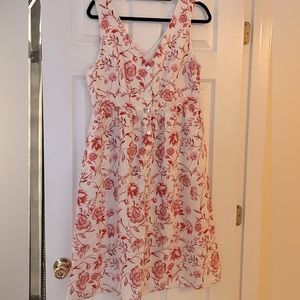 Cynthia Rowley Floral Pure Linen Midi Summer Dress